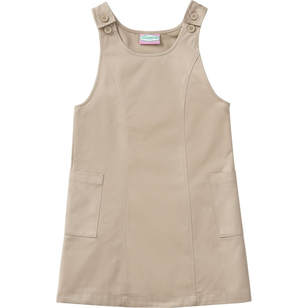 Classroom 54911 Girls Princess Seam Jumper Khaki
